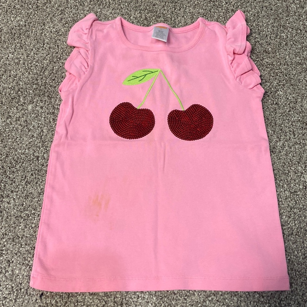 Stain below the cherries